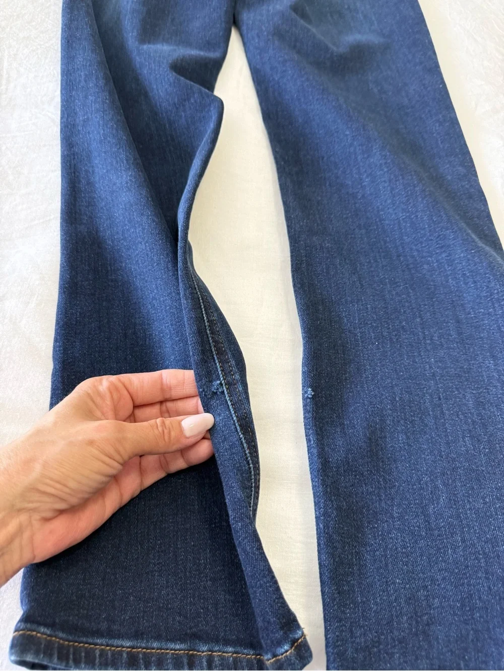 Quince | Women 30 | Luna Stretch Slim Straight Jean Midnight Blue | Inseam 28.5”